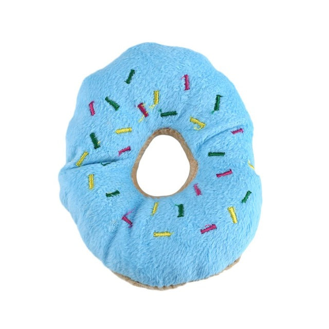 11CM Pet Dog Chew Throw Toys Cute Donuts Puppy Cat