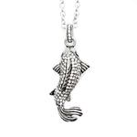White Sparkling Koi Fish Necklace
