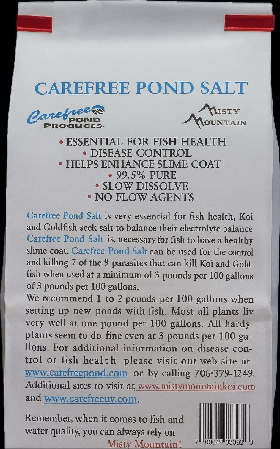 CAREFREE POND SALT 25lbs