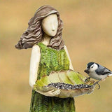 Fairy Tale Forest Girl Bird Feeder Ornament Resin Crafts Home Outdoor