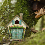 Miniature Fairy Gnome Door Figurines Elf Home Wooden Fairy Garden