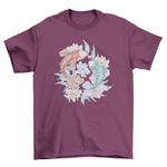 Koi fish lotus t-shirt