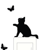 cat Wall Decorating Switch Vinyl Decal Sticker