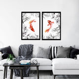 Koi Fish wall art | set of 2 wall art prints
